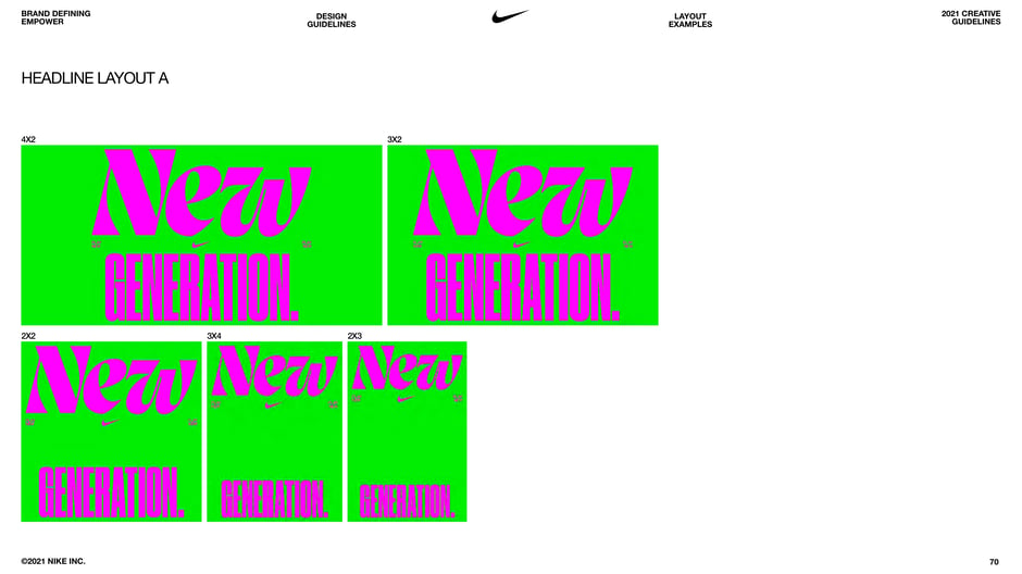 Headline system A: aspect ratio examples