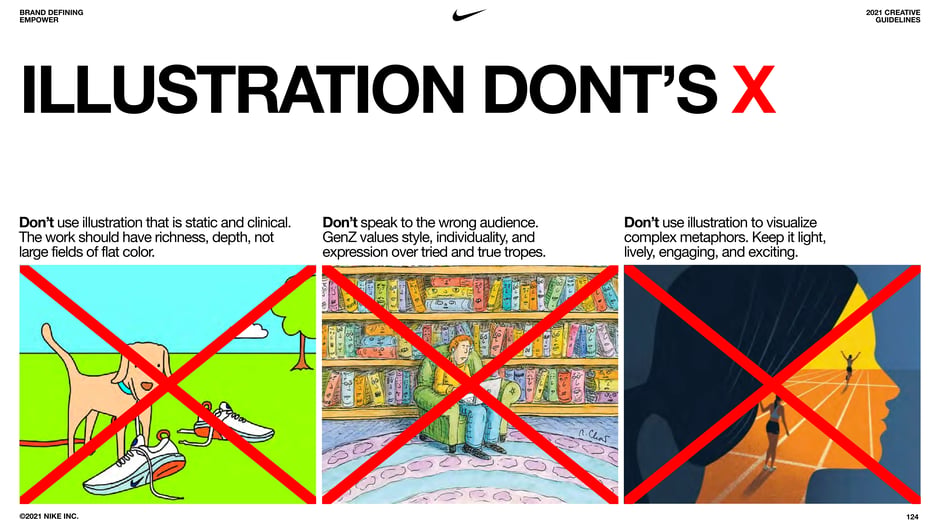 Illustration don'ts: avoid static, generic, metaphor-heavy art