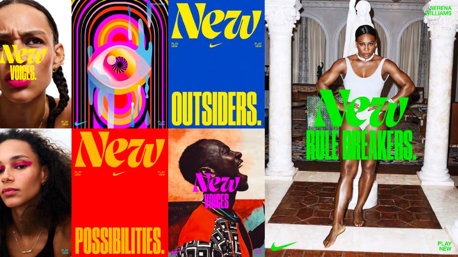Campaign examples of 'New' headlines