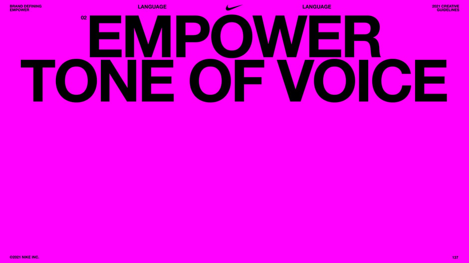 Empower: tone of voice