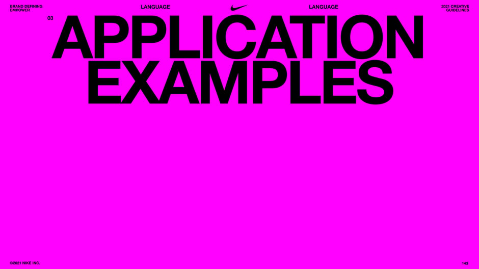 Section header introducing concrete examples that translate the Empower language