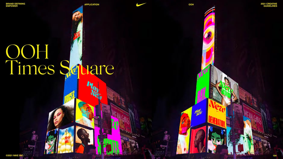 Dual-screen Times Square framing