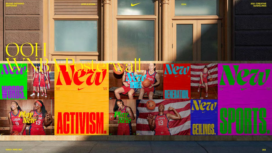OOH WNBA posterwall: athletes and activism