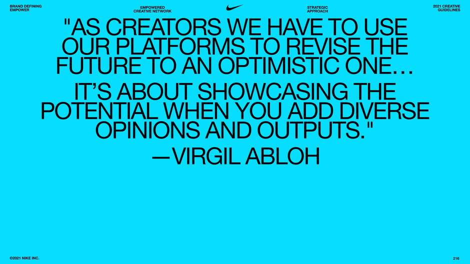 Quote about using platforms to diversify voices