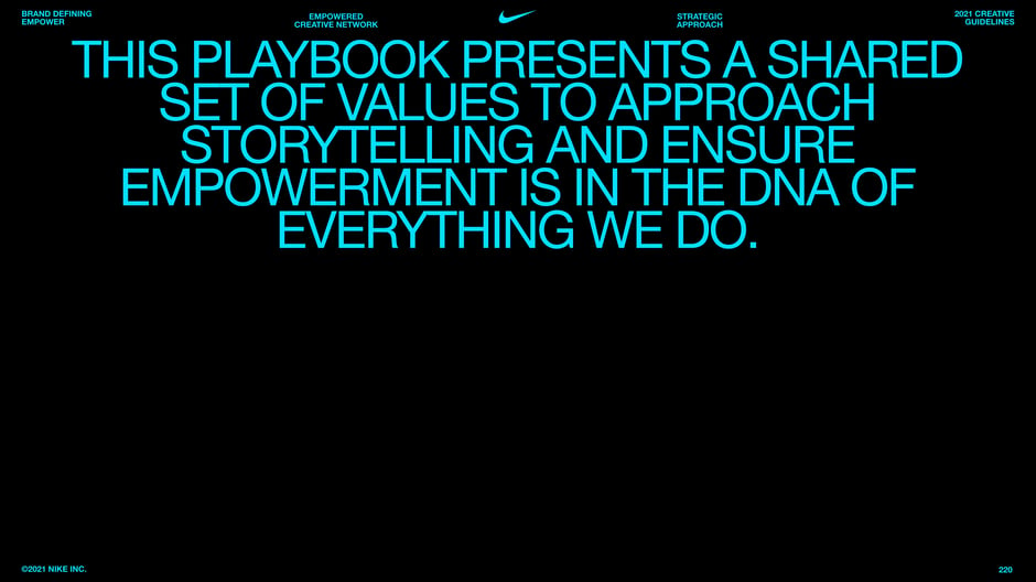 Playbook commitment to shared creative values