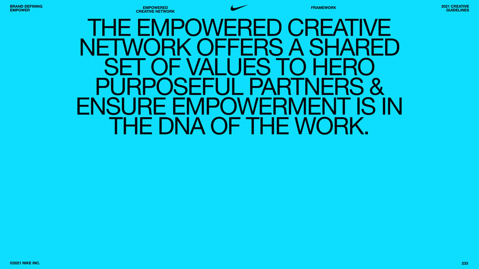 Empowered Creative Network: shared values