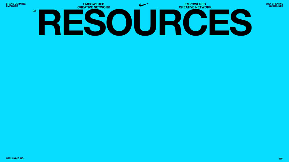 Section header introducing tools and reference materials to support empowered