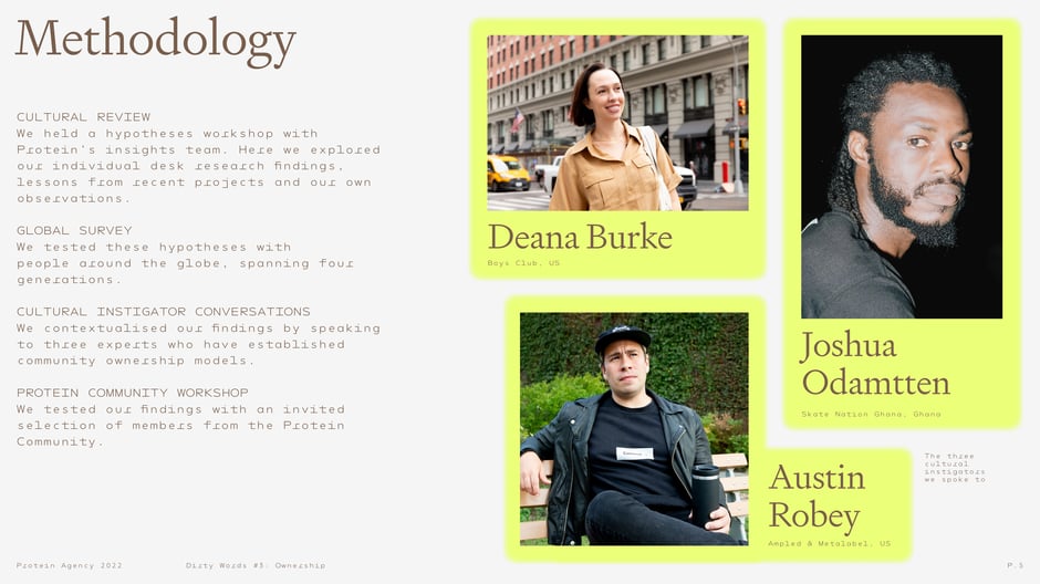Describes the research approach: a hypotheses workshop, a global survey