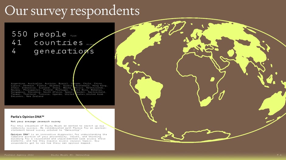 The study surveyed 550 people across 41 countries and four