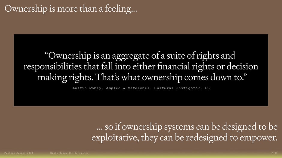 Ownership is more than a feeling
