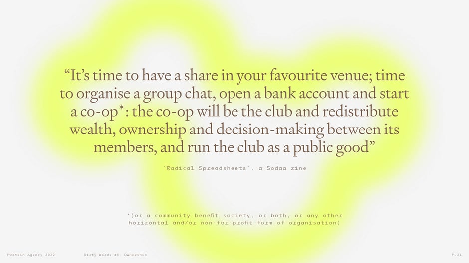 Co‑op as a club that redistributes wealth and power