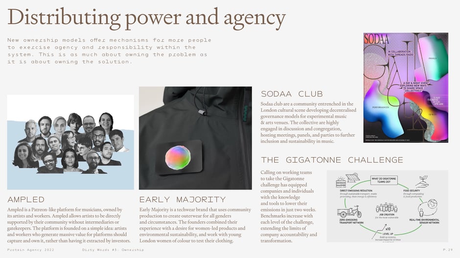 Distributing power and agency