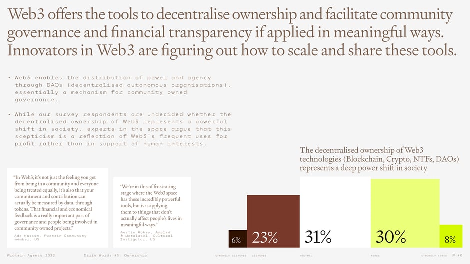 Web3 offers tools to decentralise ownership if applied meaningfully