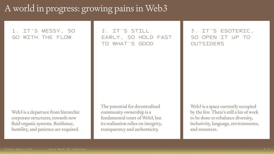 A world in progress: growing pains in Web3