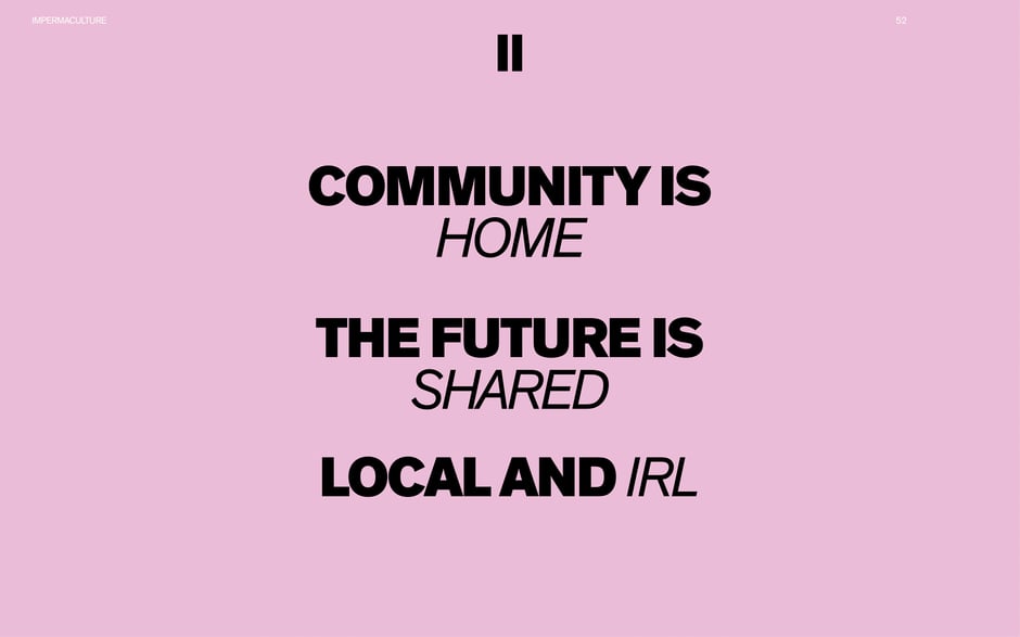 Community is home: the future is shared