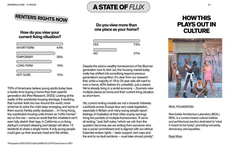 A state of flux: multiple homes and short‑term living are common