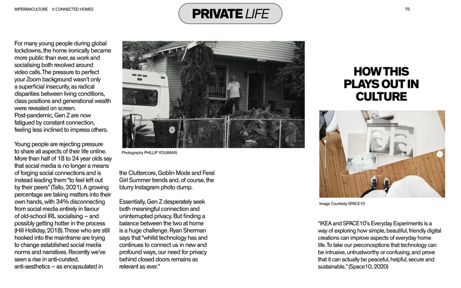 Private life: post‑pandemic anti‑sharing and IRL socialising