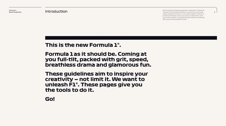 Formula 1 Brand Guidelines 2018 — slide preview 2
