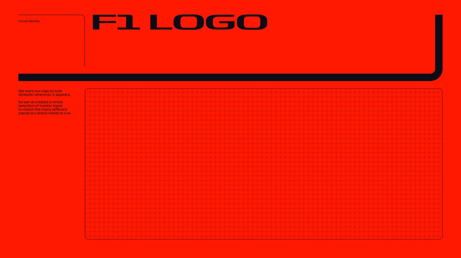 Introduces the master logo system and a modular grid area