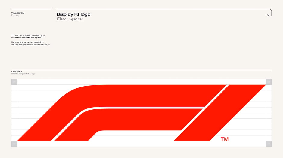 Display logo: clear space