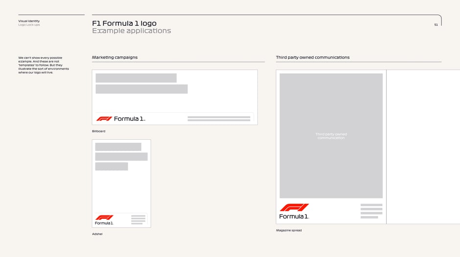 F1 logo: example applications
