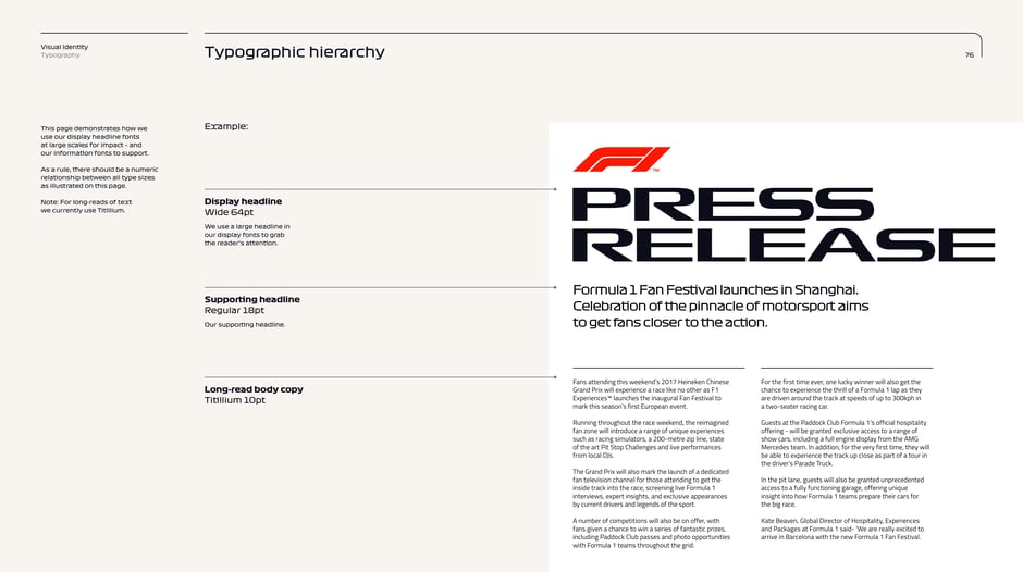 Specifies numeric scale relationships for consistent system: large display headline