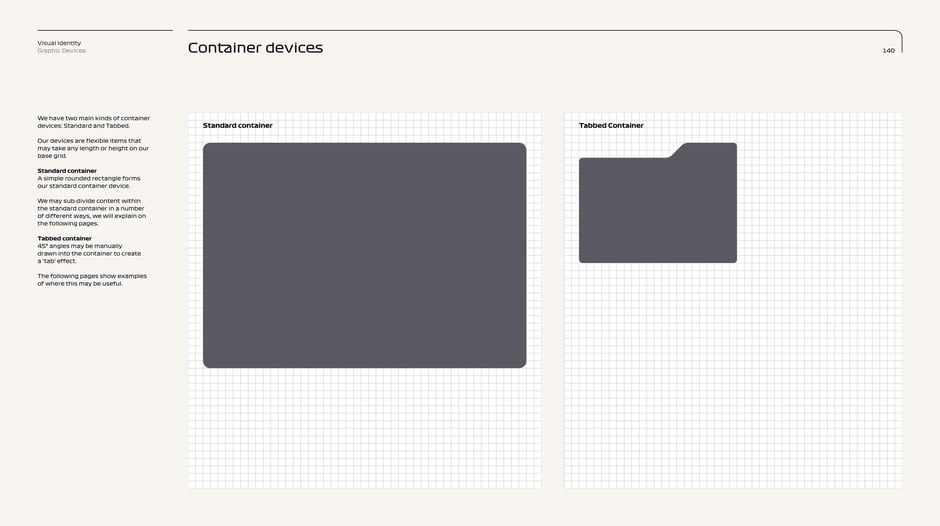 Standard and tabbed containers