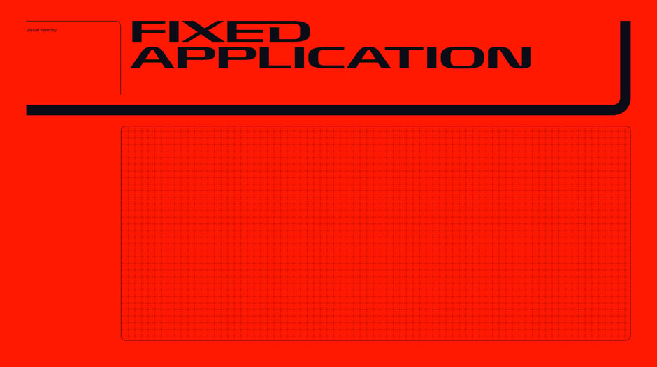 Master fixed-application grid with a large headline band and defined