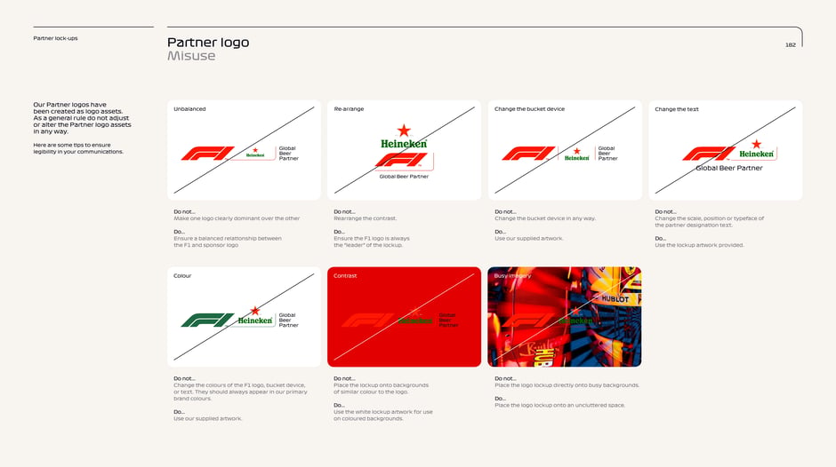 Lists prohibited alterations: do not rearrange, recolour, change