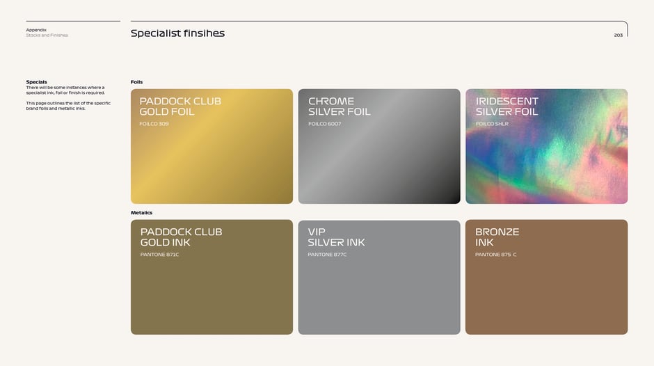 Specialist finishes: foils and metallic inks