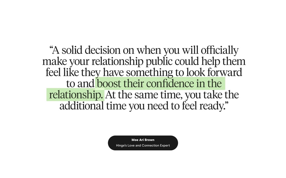 'A solid decision on when you will officially make your