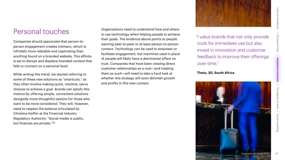 Person-to-person engagement creates intimacy and trust that branded websites lack