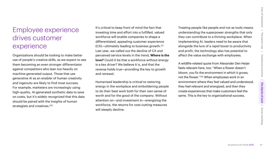 Employee experience drives customer experience