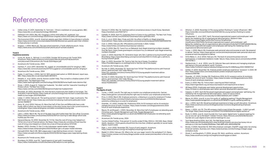 Compiled bibliographic references and sources for Trend 3 (Impatience economy)