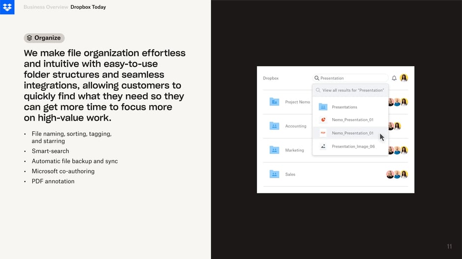 Effortless file organization with smart search