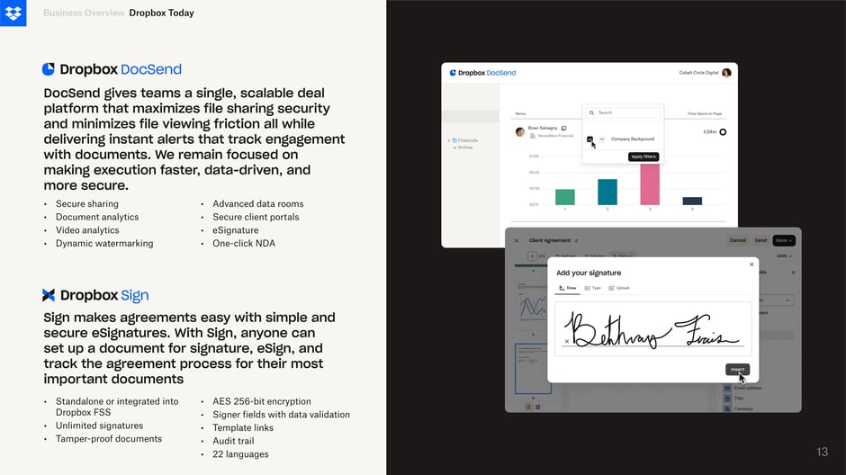 Dropbox DocSend and Dropbox Sign