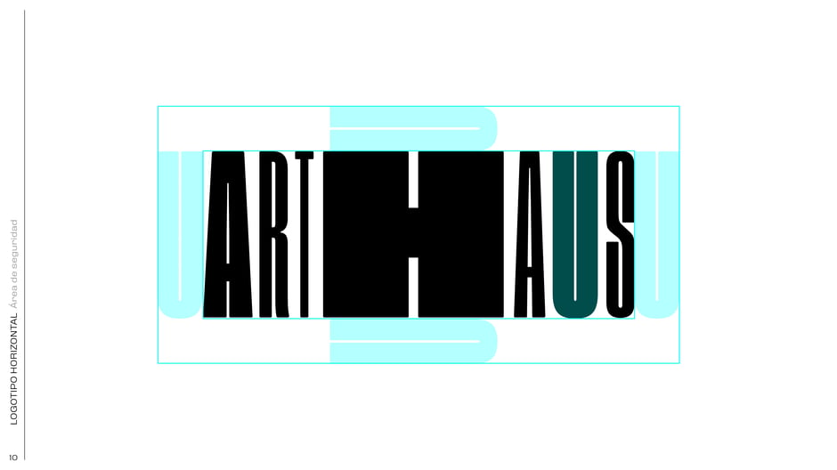 Horizontal logotype: defined safe area