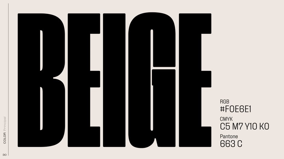 Beige principal: (Pantone 663 C)