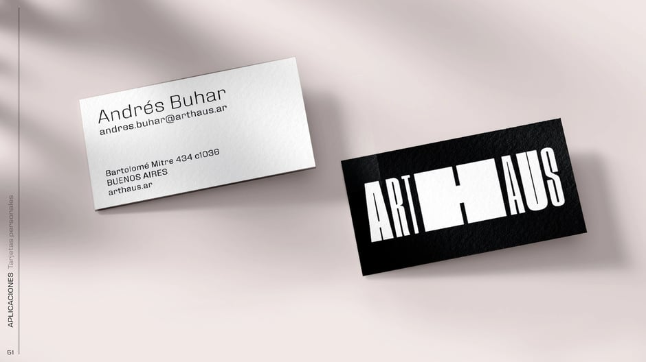 Personal business card with bold logotype