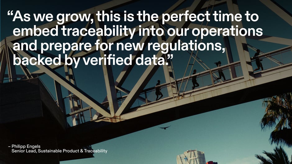 Embed traceability into operations, backed by verified data