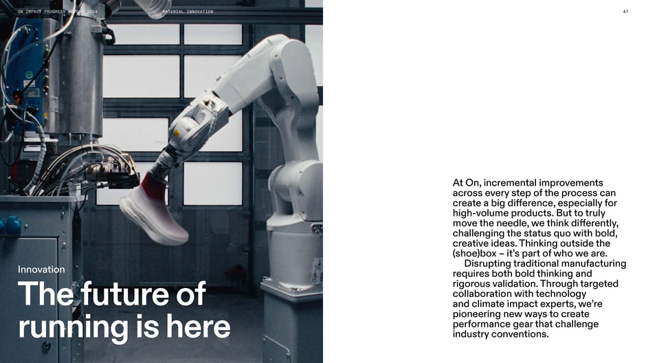 The future of running: manufacturing and process innovation