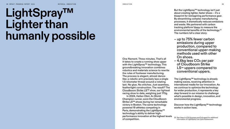 LightSpray™: lighter than humanly possible