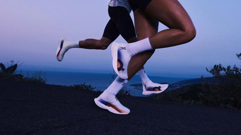 Athletes running in LightSpray prototypes