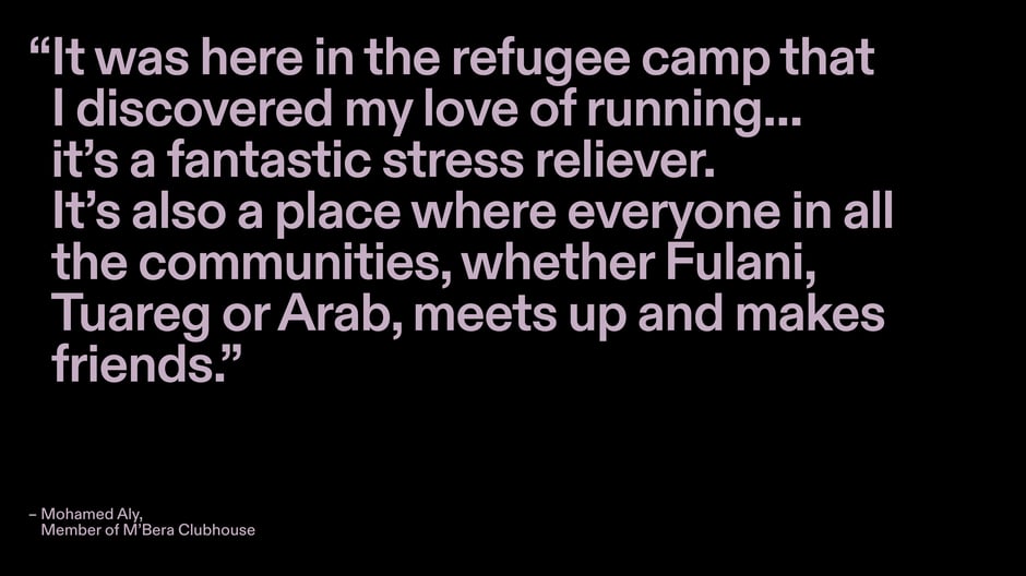 Refugee testimony: running builds community