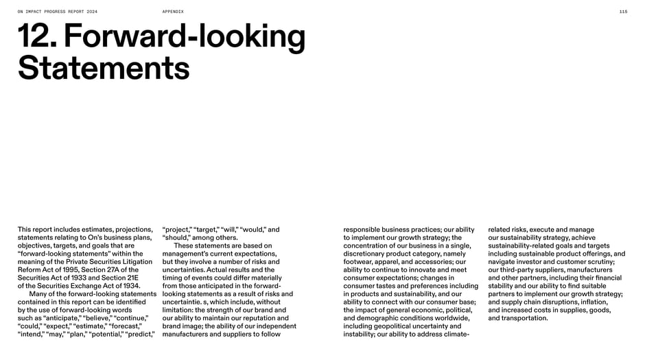 Forward‑looking statements and risk factors