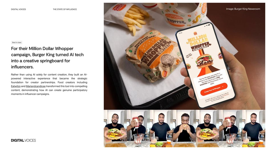 Million Dollar Whopper: AI as a creative springboard for influencers