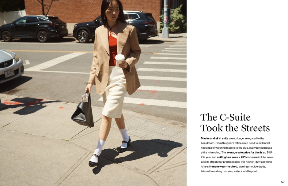Corporate suiting goes street: ties up 51%, sales up 25%
