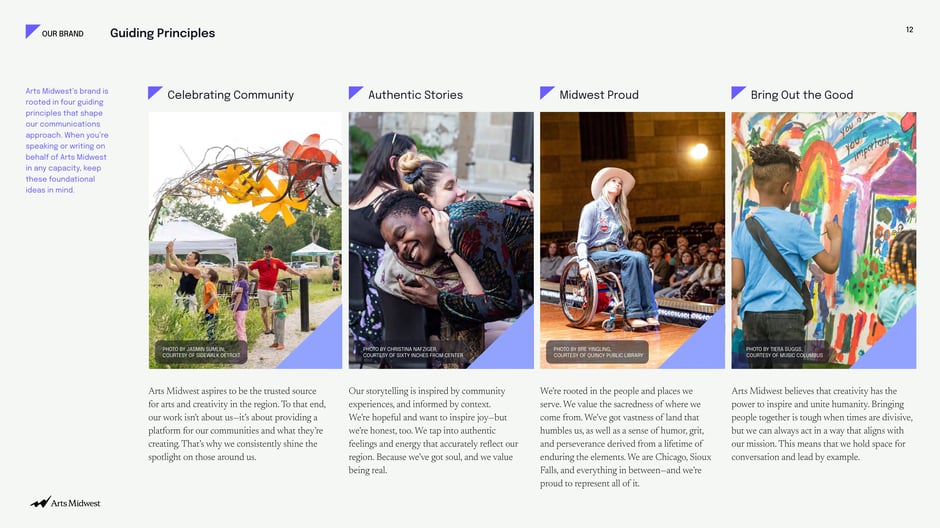 Guiding principles: community, authenticity, Midwest pride