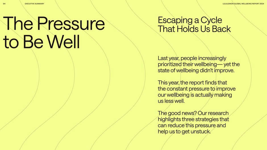lululemon Global Wellbeing Report 2024 — slide preview 4