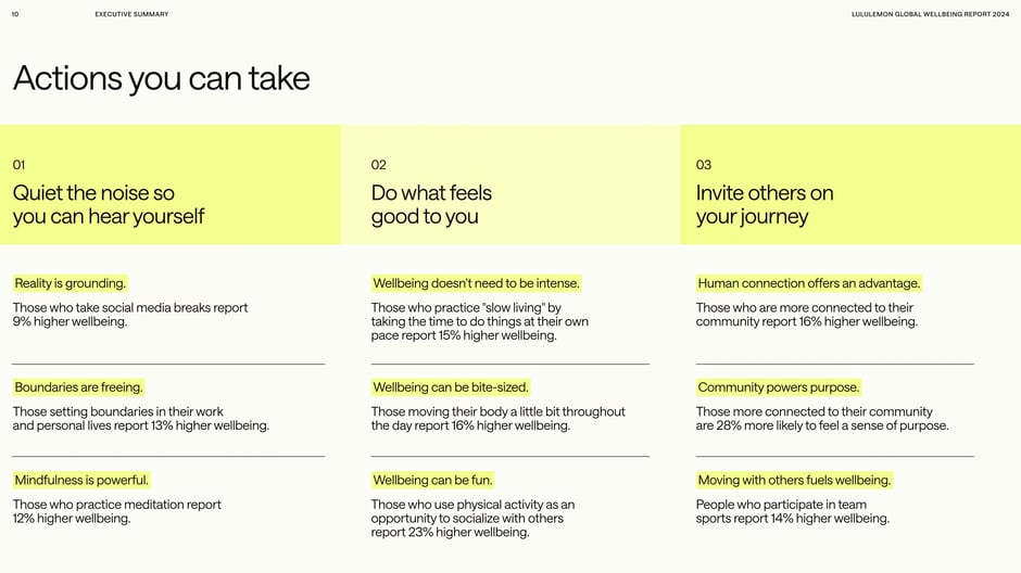 Actions you can take: three practical approaches